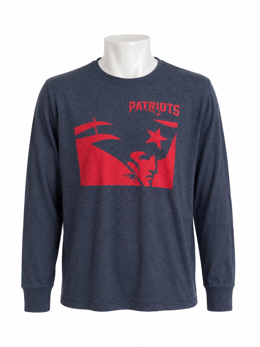 Size M NFL Team Apparel Men’s New England Patriots Long Sleeve Graphic T-Shirt